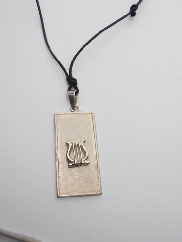 Cithare pendentif en argent - cithare,