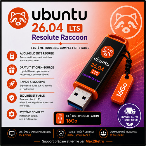 Clé usb 16go ubuntu - clé, lts