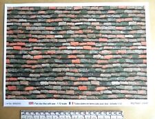 Papier de toiture – tuiles plates en terre cuite vieillissantes– échelle 1/12 A4