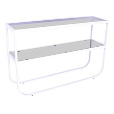 Console Design en Verre "Rocker" 110cm Blanc