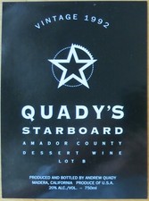 Etichette vino USA QUADY 'S 92