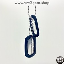 x2 US WW2 Dog Tag Silencers Gas Mask Hose Ribber Silencieux Plaques d'Identité