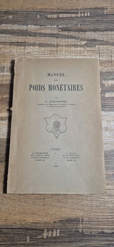 Manuel des poids monétaires - manuel,