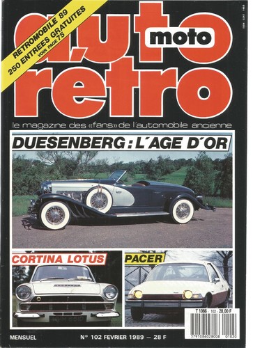 Auto retro 102 duesenberg - n°102, /