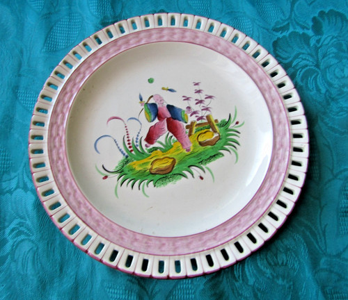 Assiette ajouré faïence - assiette, en