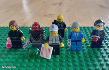 Lot 6 personnages minifig LEGO figurines CITY minifigures SET figure