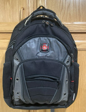 Swiss Gear Synergy Wenger 16" Laptop Backpack Black/Gray Travel School Excellent