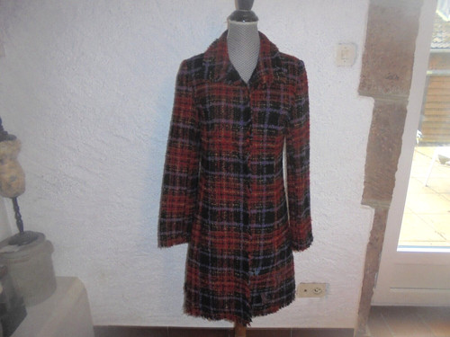Manteau desigual laine et - manteau, en