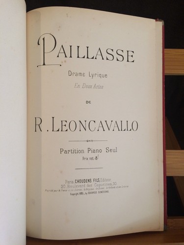 Leoncavallo paillasse - leoncavallo,