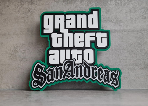 Plaque logo gta - san, andreas
