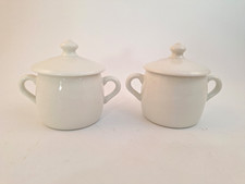 Set of 2 Pillivuyt Culinaire White Petite Marmites & Lids