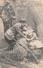 CP HUNTER DISCOVERS WOMAN SLEEPING IN HAY WHEAT - RIFLE - 47669