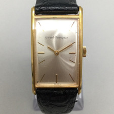 Vintage Girard-Perregaux Watch Manual Wind Mens 20mm Gold Tone Rectangular Swiss