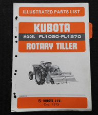 Catalogue Manuel Des Pièces De Motoculteur GENUINE KUBOTA FL1020 FL1270