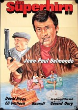 The Brain Das Superhirn German video movie poster A1 Le Cerveau Belmondo, Niven