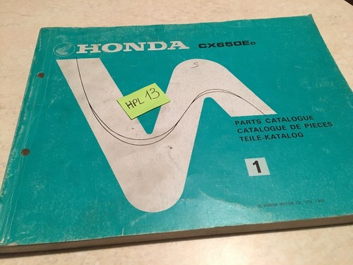 Honda parts list cx650e - list, d