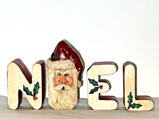 Vintage KURT ADLER Christmas Ledge Sitter PRIMITIVE DECOR Hand Painted NOEL