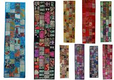 Grand Patchwork Tenture Tapisserie Murale Bohème Accent Indien Broderie Chemin