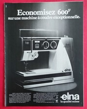 PRESS AD: ELNA Sewing Machine - ARCOROC Aspen 1981 Tableware Set