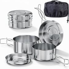 Kit de Casserole Camping, 4pcs