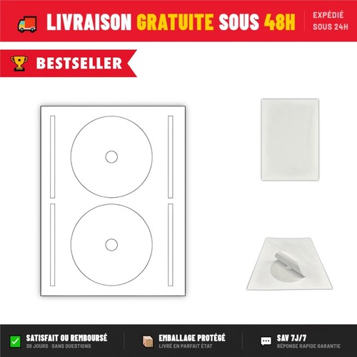 100 étiquettes dvd - 100,