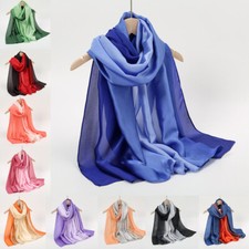Ombre Hijab Muslim Women Scarf Shawls Wrap Turban Islamic Turban Headscarf Stole