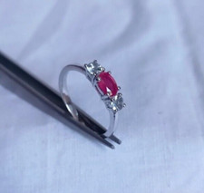 Bague ovale rubis créée en