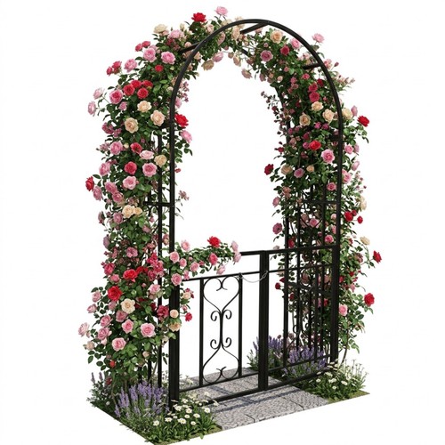 Arche jardin métal noir - arche,