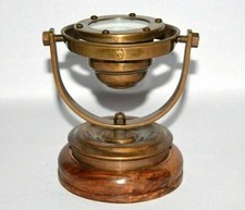 Antique nautical brass gimbal compass vintage ship's binnacle gimballed compas