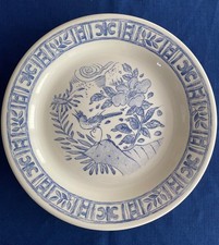Faiencerie De Gien 12 Inch Cake Plate. Oiseau Bleu Pattern. Made in France