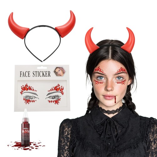 Serre tête diable rouge - tête,