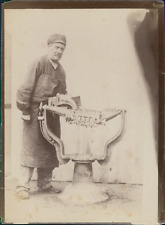 France, Blois, Manufacture Chaussures Rousset Vintage Albumen Print. Machines I