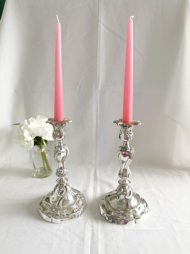 Paire bougeoirs bronze - bougeoirs,