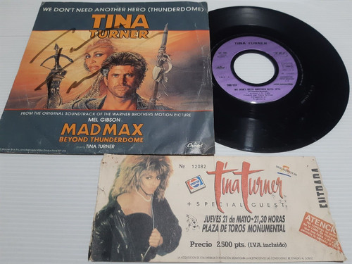 Tina turner autograph vinyl - tina, 7'