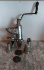  Antique Alexanderwerk German Solia 8 Metal Crank Grinder w/7 Attachments