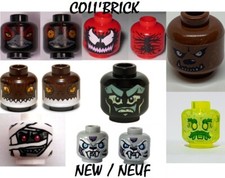Lego 3626 28621 Minifig Head Monstre Alien Momie - Choisissez votre tête - Neuf