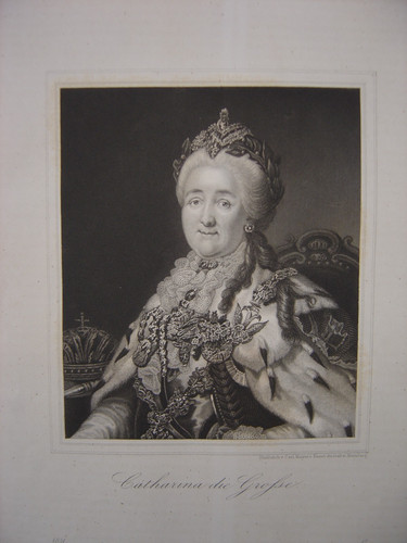 Gravure portrait catherine - portrait, de