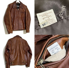 Schott NYC 642 Single Riders Leather Jacket Size 34 