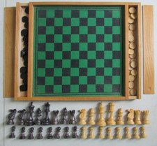Jeu d'échecs + dames Plateau