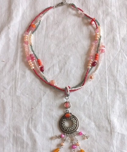 Collier fantaisie multi rangs - collier,