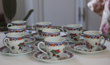 Puiforcat - 8 Coffee/Mocha Cups - Limoges Raynaud - "kiang She" - Celadon