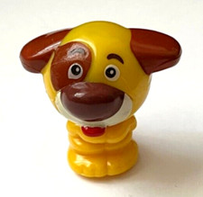 Figurine chien jaune plastique