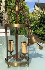 Lanterne Ronde Laiton Verre