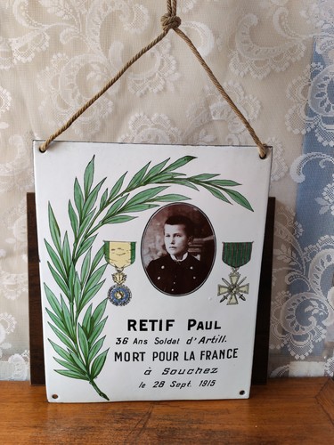 Rare plaque émaillée - rare, 14-18
