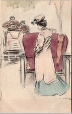 ILLUSTRATEURS - CASAS  serie chauffeuses [carte rare ]