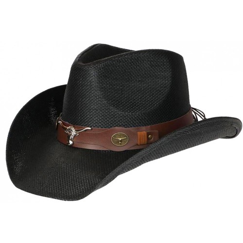 Chapeau cowboy noir tete - cowboy,