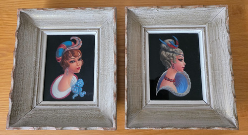 Paire peinture sur - paire, de
