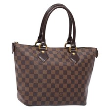LOUIS VUITTON Damier Ebene Saleya PM Tote Bag N51183 LV Auth 138788