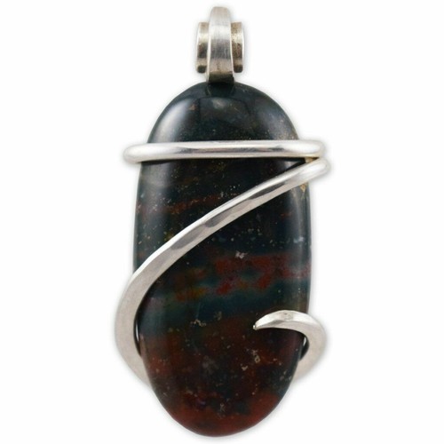 Bloodstone pendant necklace - pendant,