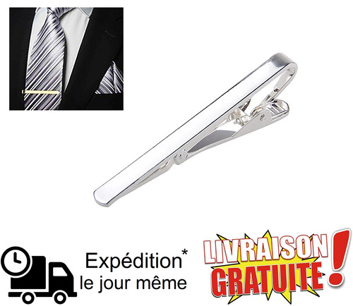 Pince cravate argentée - cravate,